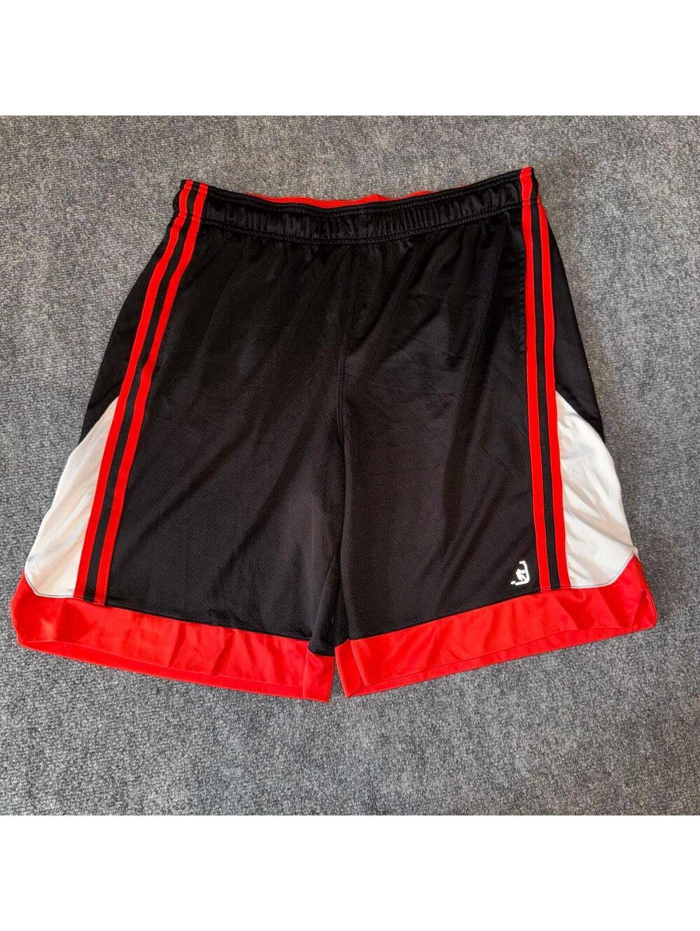 AND1 Black/Red Baggy Hoop Shorts Mens XL Vtg y2k 90s Rare